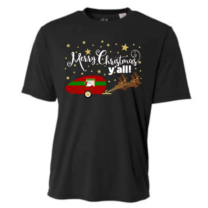 Merry Christmas Santa's Sleigh Cooling Performance Crew T-Shirt