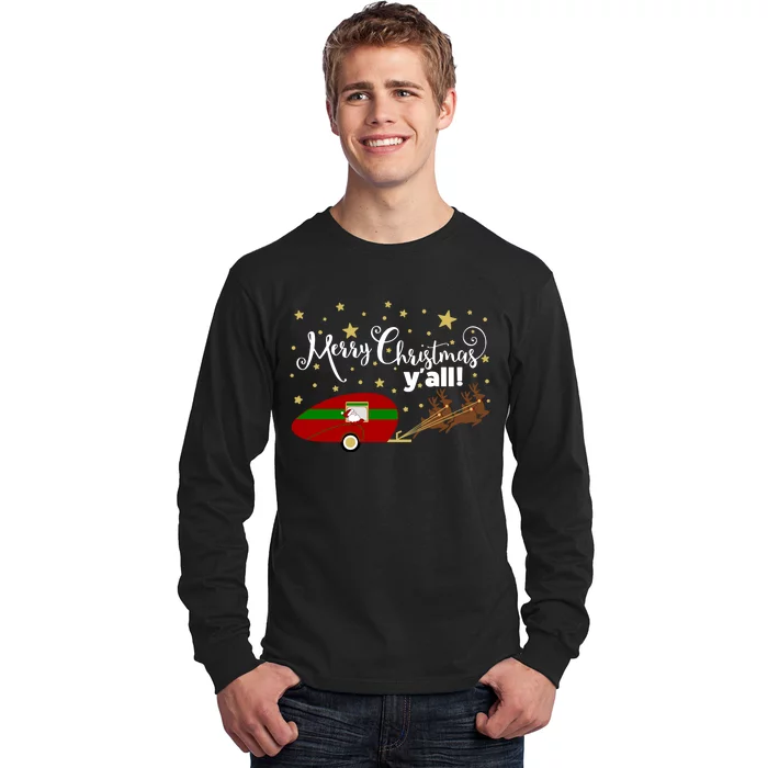 Merry Christmas Santa's Sleigh Long Sleeve Shirt