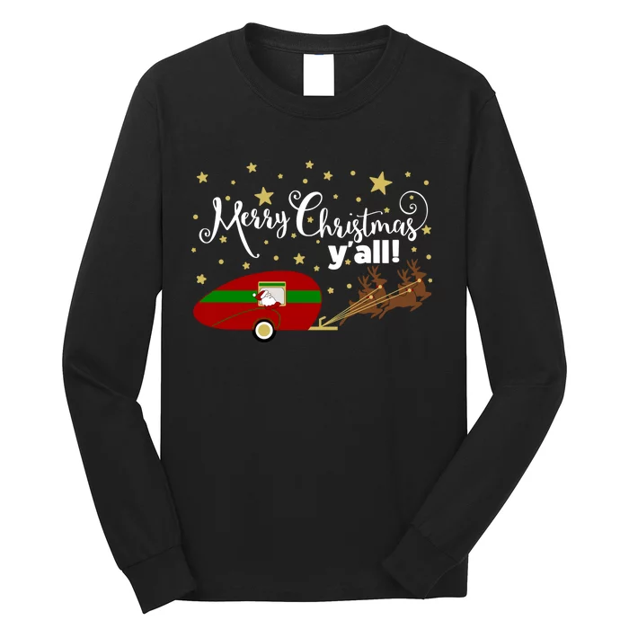 Merry Christmas Santa's Sleigh Long Sleeve Shirt