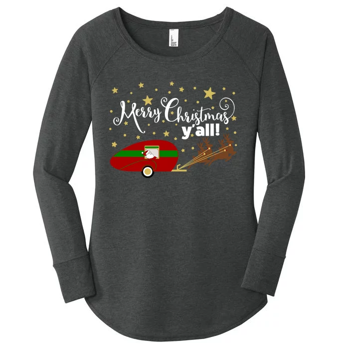 Merry Christmas Santa's Sleigh Women's Perfect Tri Tunic Long Sleeve Shirt