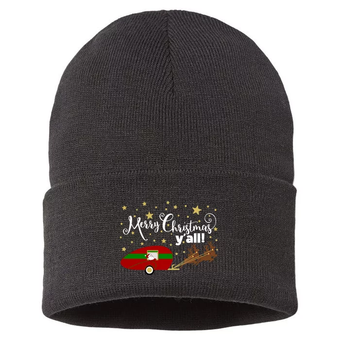 Merry Christmas Santa's Sleigh Sustainable Knit Beanie