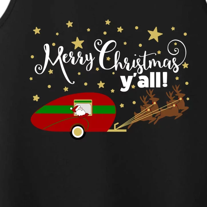 Merry Christmas Santa's Sleigh Performance Tank