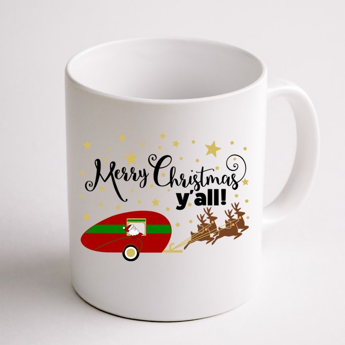 Merry Christmas Santa's Sleigh Front & Back Coffee Mug