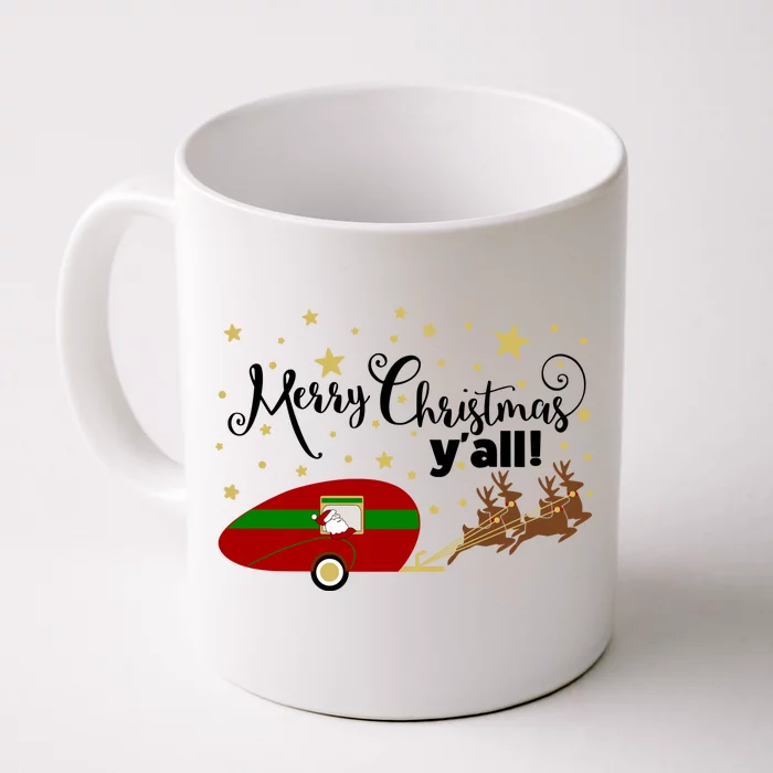 Merry Christmas Santa's Sleigh Front & Back Coffee Mug