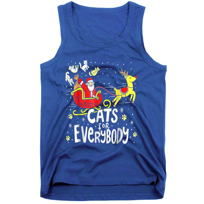 Merry Christmas Santa Cat Lover Funny Gift Cats For Everybody Cool Gift Tank Top