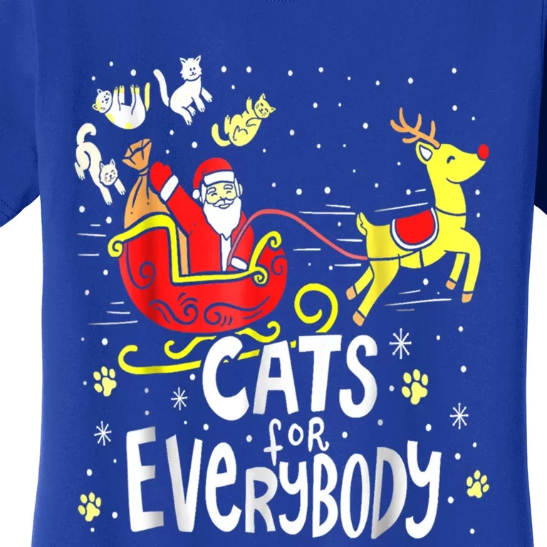 Merry Christmas Santa Cat Lover Funny Gift Cats For Everybody Cool Gift Women's T-Shirt