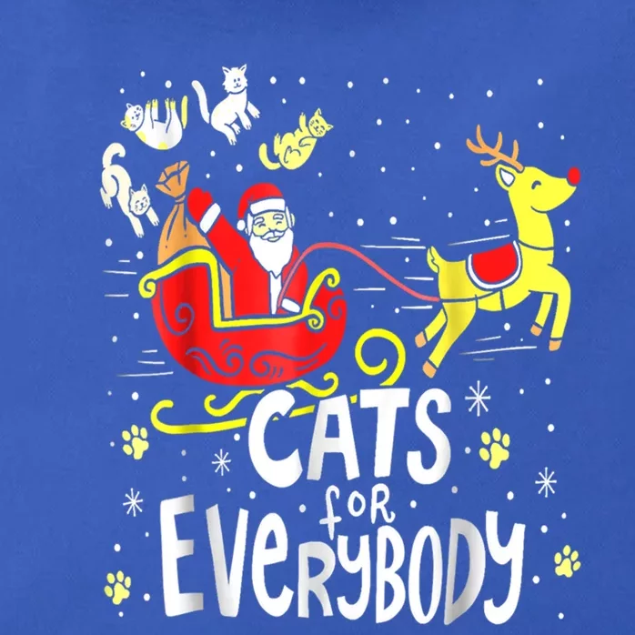 Merry Christmas Santa Cat Lover Funny Gift Cats For Everybody Cool Gift Zip Tote Bag