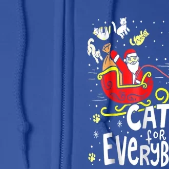 Merry Christmas Santa Cat Lover Funny Gift Cats For Everybody Cool Gift Full Zip Hoodie