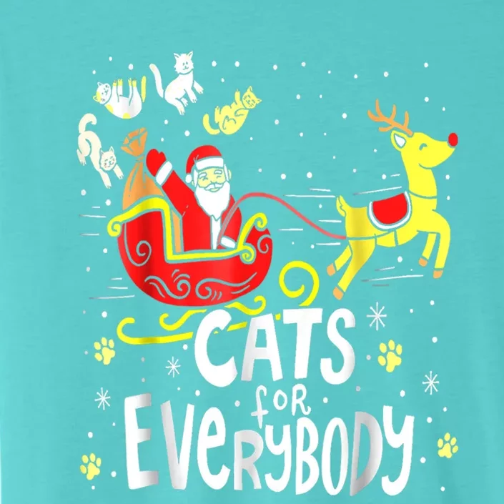 Merry Christmas Santa Cat Lover Funny Gift Cats For Everybody Cool Gift ChromaSoft Performance T-Shirt