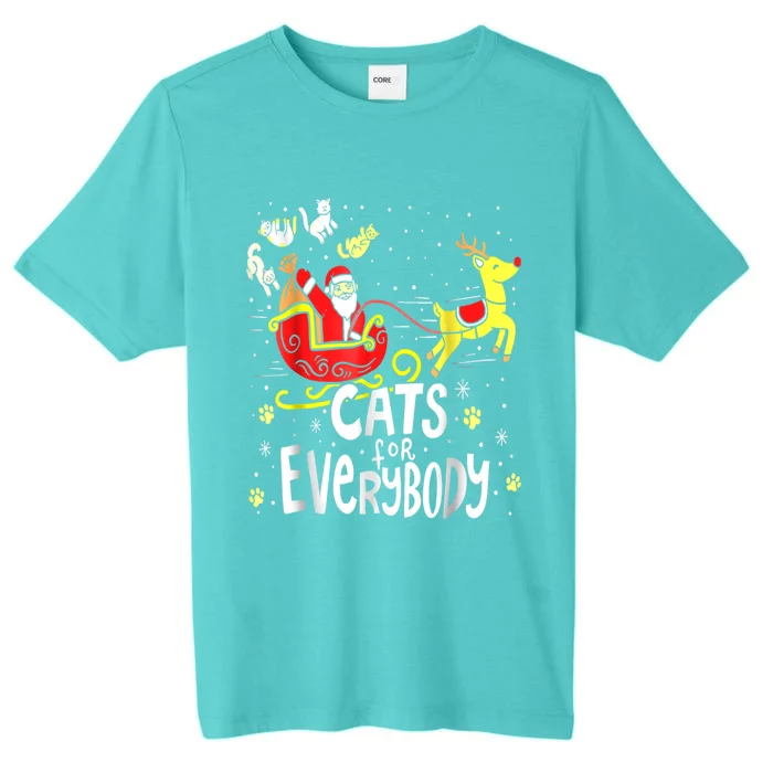 Merry Christmas Santa Cat Lover Funny Gift Cats For Everybody Cool Gift ChromaSoft Performance T-Shirt