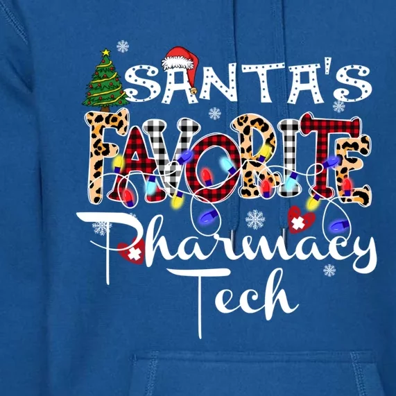 Merry Christmas SantaS Favorite Pharmacy Tech Xmas Lights Meaningful Gift Premium Hoodie