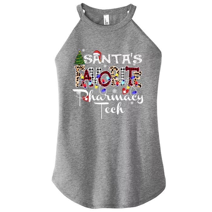 Merry Christmas SantaS Favorite Pharmacy Tech Xmas Lights Meaningful Gift Women’s Perfect Tri Rocker Tank