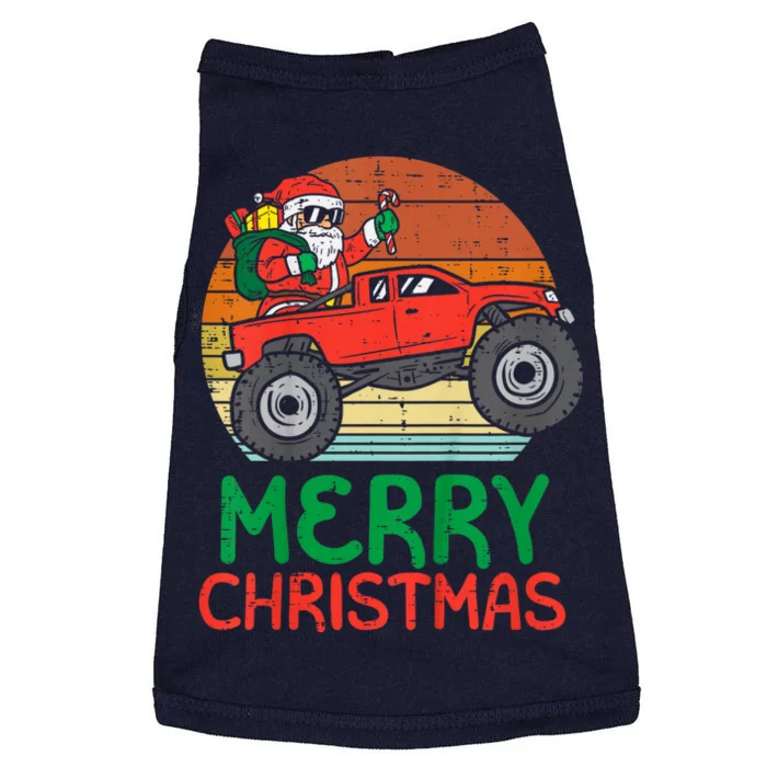 Merry Christmas Santa Monster Truck Xmas Pj Doggie Tank