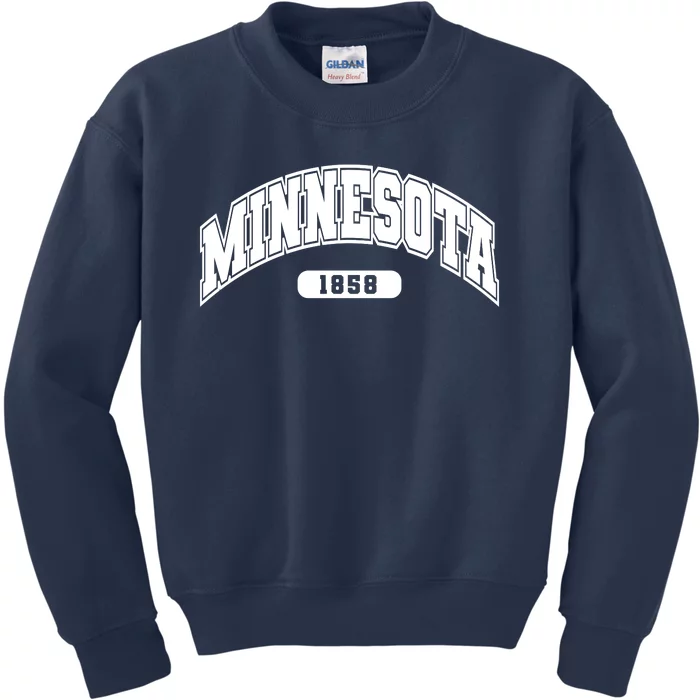 Minnesota Collegiate Style 1858 Kids Sweatshirt