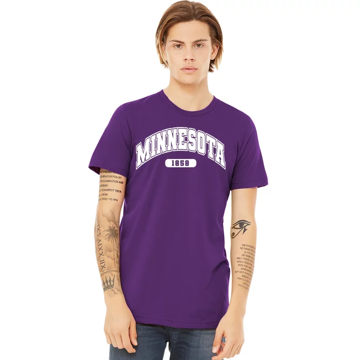 Minnesota Collegiate Style 1858 Premium T-Shirt