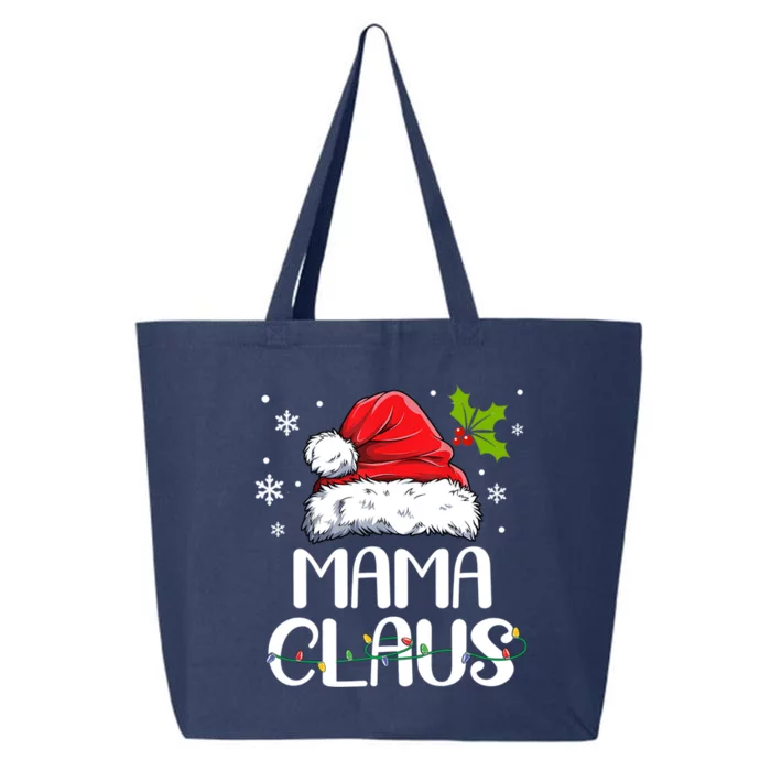 Mama Claus Santa Funny Christmas Pajama Matching Family Gift 25L Jumbo Tote