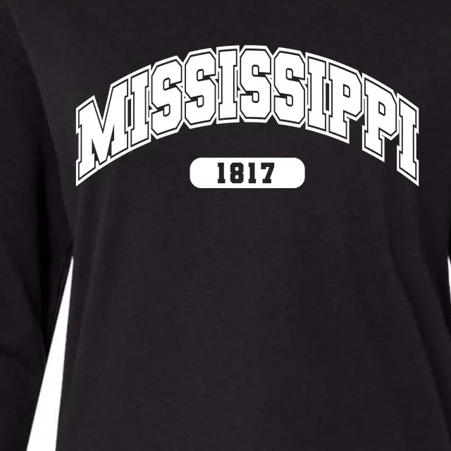 Mississippi Collegiate Style 1817 Womens Cotton Relaxed Long Sleeve T-Shirt