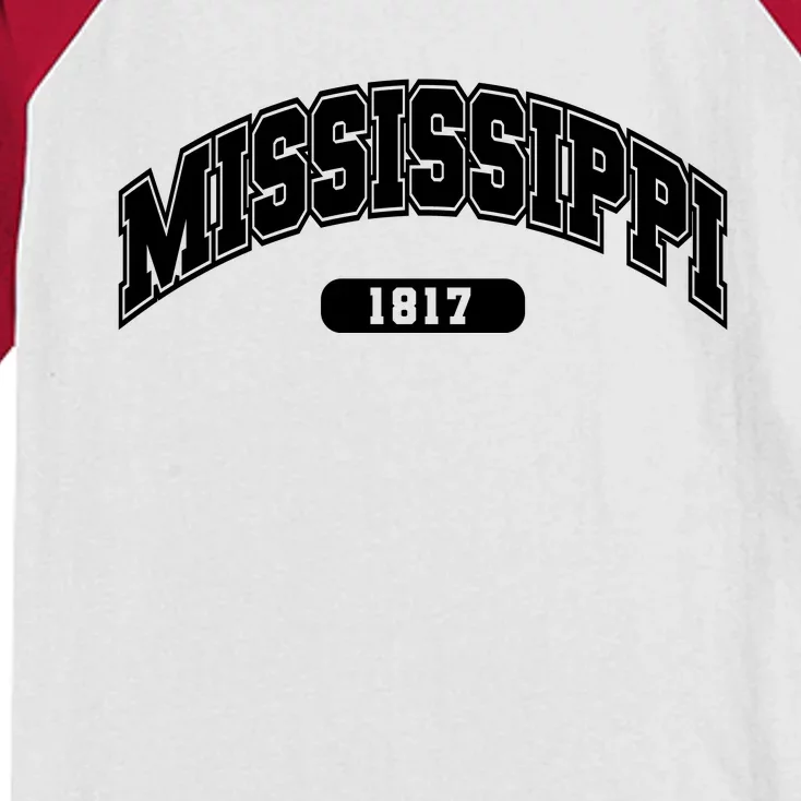 Mississippi Collegiate Style 1817 Kids Colorblock Raglan Jersey