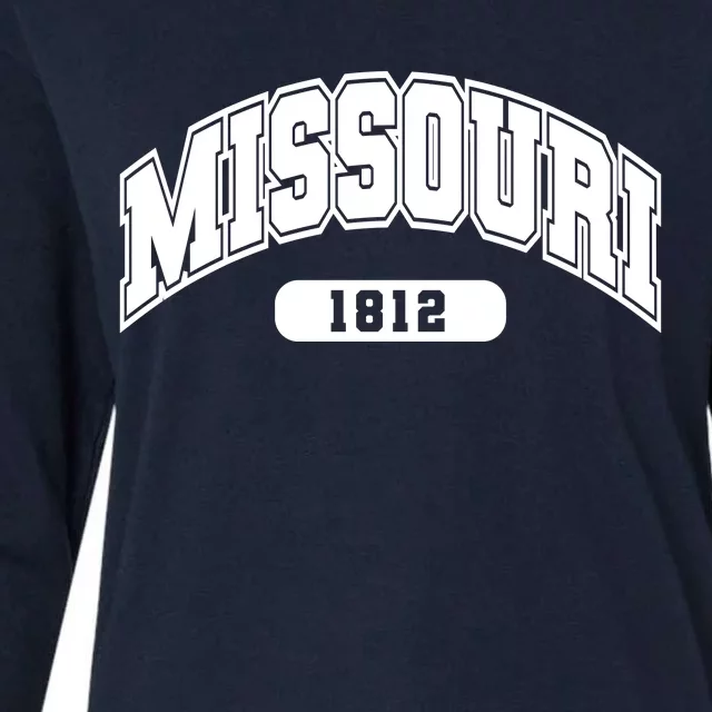 Missouri Collegiate Style 1812 Womens Cotton Relaxed Long Sleeve T-Shirt