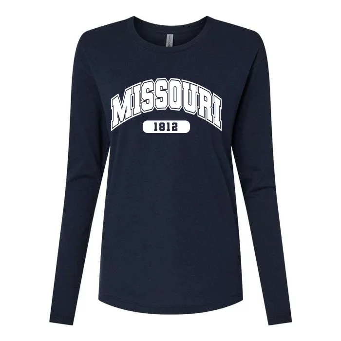 Missouri Collegiate Style 1812 Womens Cotton Relaxed Long Sleeve T-Shirt