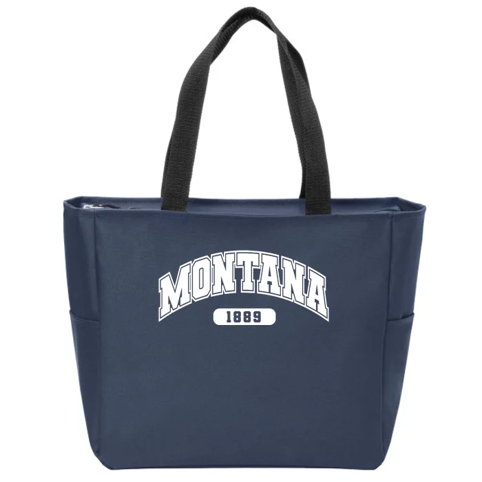 Montana Collegiate Style 1889 Zip Tote Bag