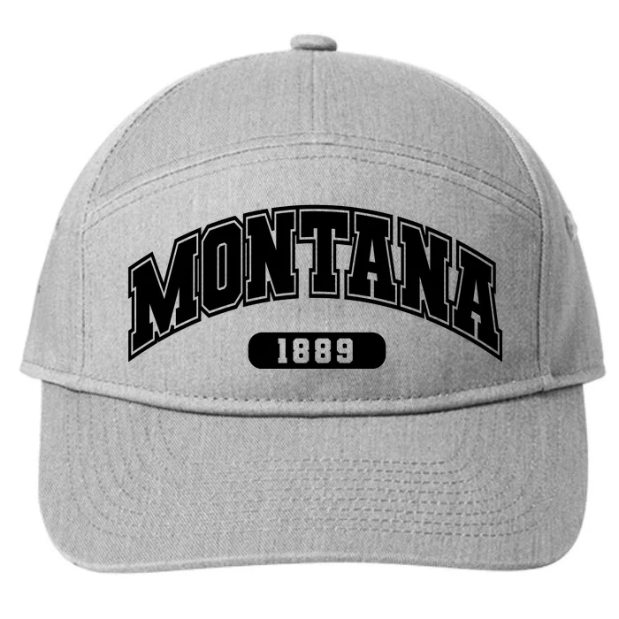 Montana Collegiate Style 1889 7-Panel Snapback Hat