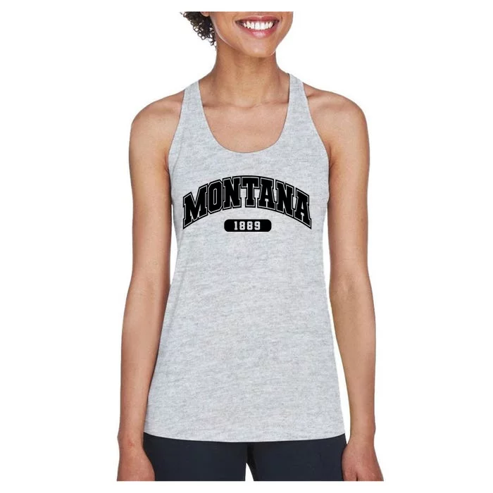 Montana Collegiate Style 1889 Women's Racerback Tank