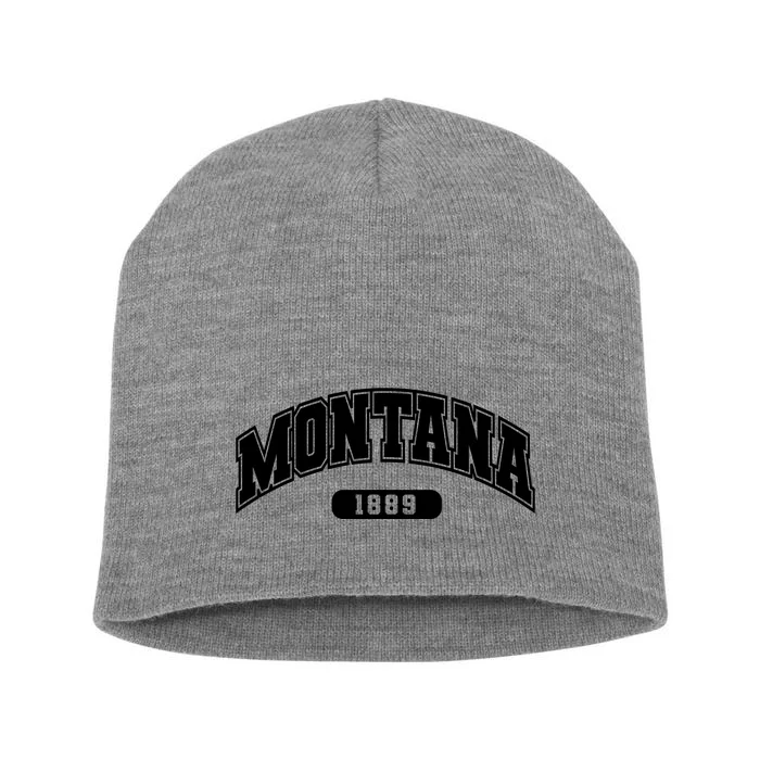 Montana Collegiate Style 1889 Short Acrylic Beanie