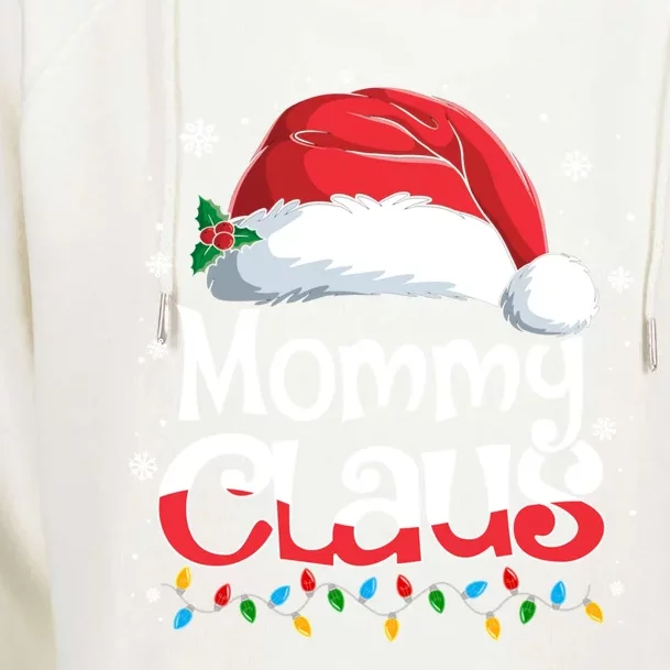 Mommy Claus Santa Hat Family Matching Christmas Pajama Xmas Gift Womens Funnel Neck Pullover Hood