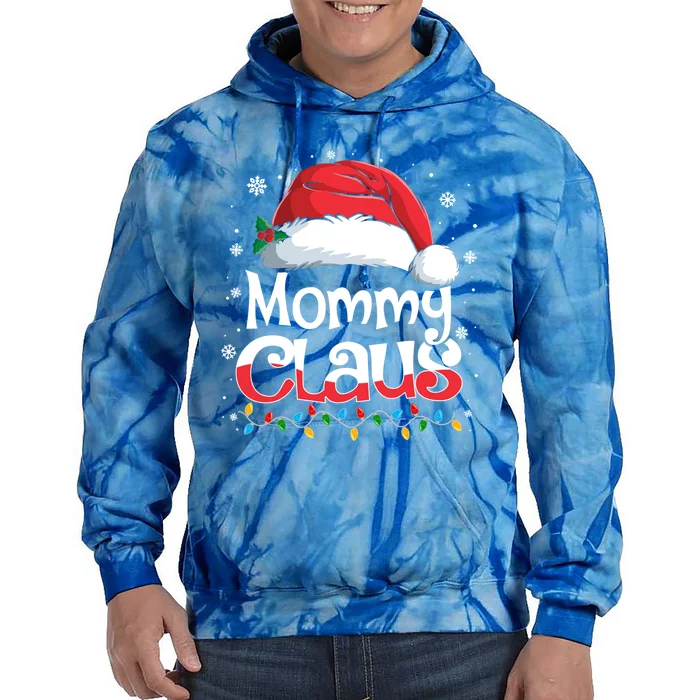 Mommy Claus Santa Hat Family Matching Christmas Pajama Xmas Gift Tie Dye Hoodie