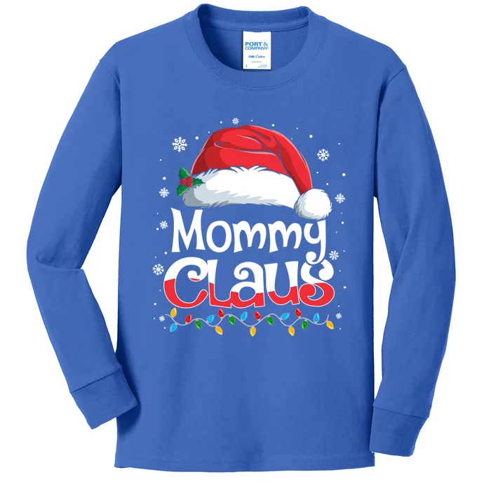 Mommy Claus Santa Hat Family Matching Christmas Pajama Xmas Gift Kids Long Sleeve Shirt