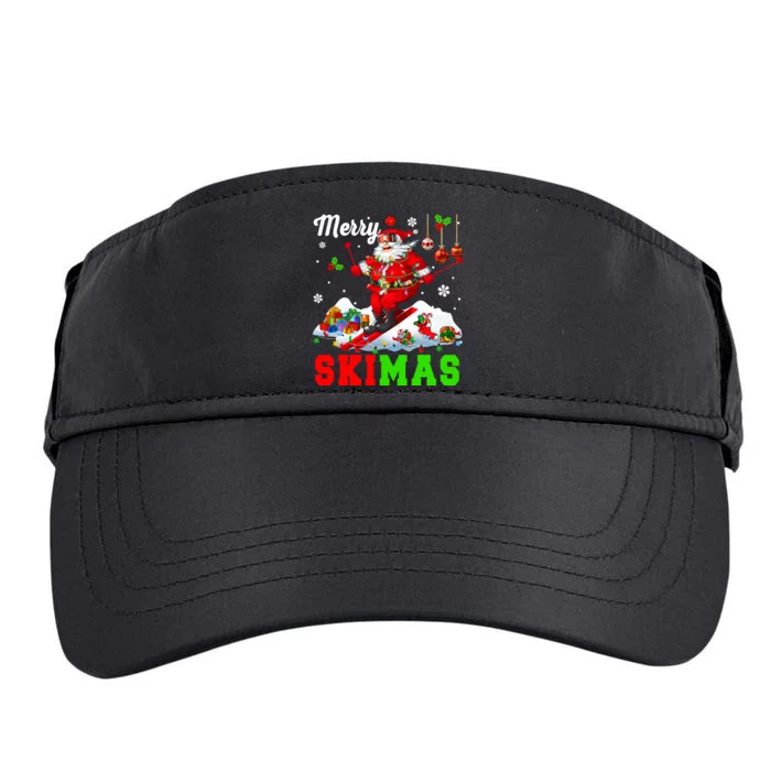 Merry Christmas Ski Xmas Santa Skiing Skier Lover Family Adult Drive Performance Visor