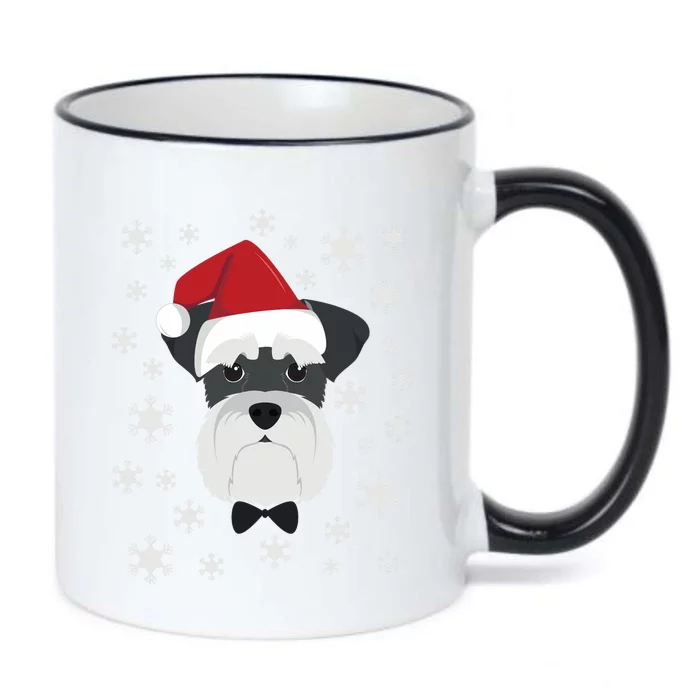 Merry Christmas Schnauzer Dog Ugly Sweater Long Sleeve Black Color Changing Mug