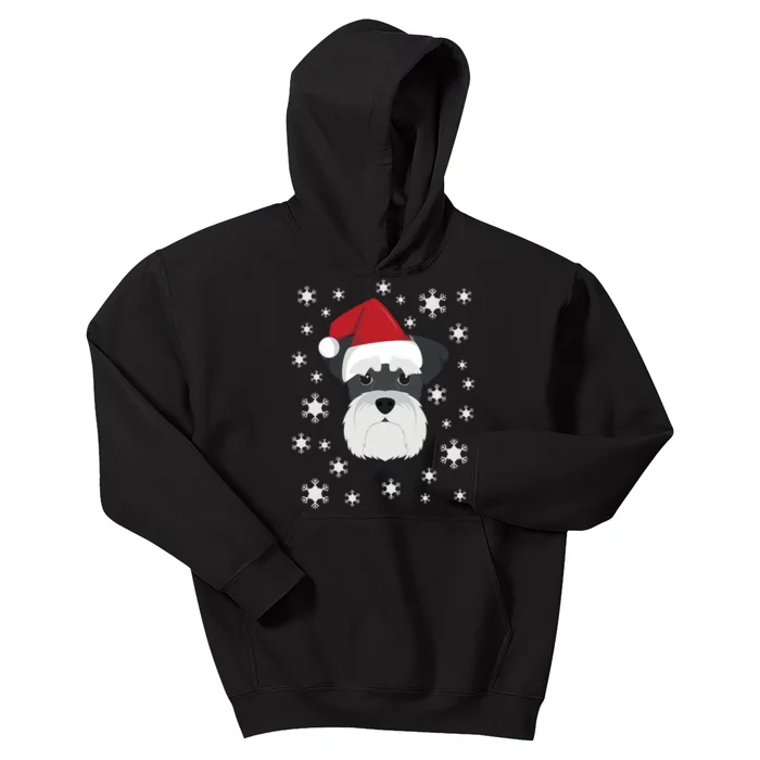 Merry Christmas Schnauzer Dog Ugly Sweater Long Sleeve Kids Hoodie