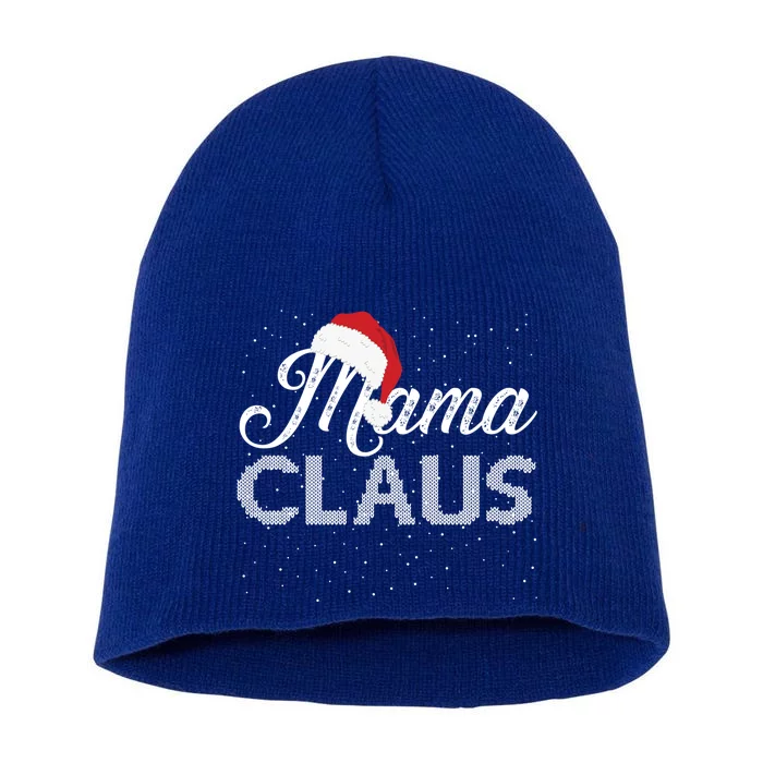 Mama Claus Santa Hat Christmas Celebration Gift Short Acrylic Beanie