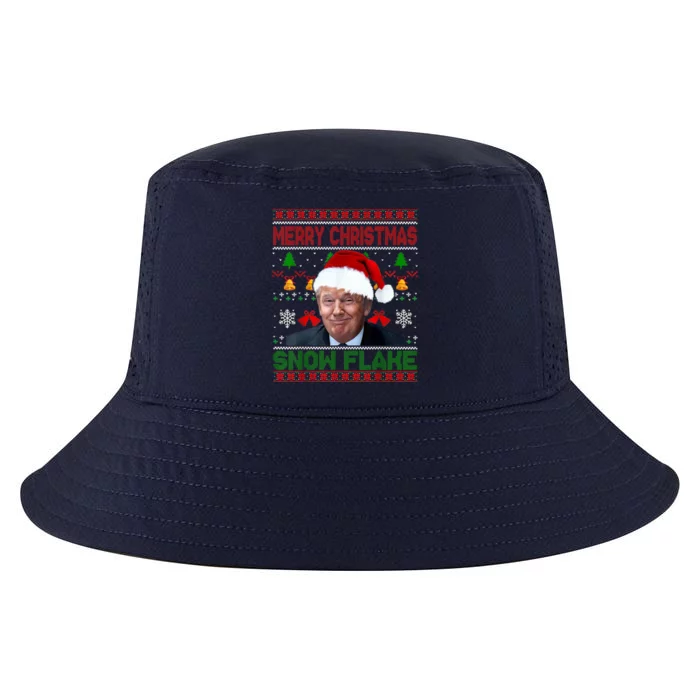 Merry Christmas Snowflake Santa Trump Xmas Ugly Sweater Cool Comfort Performance Bucket Hat