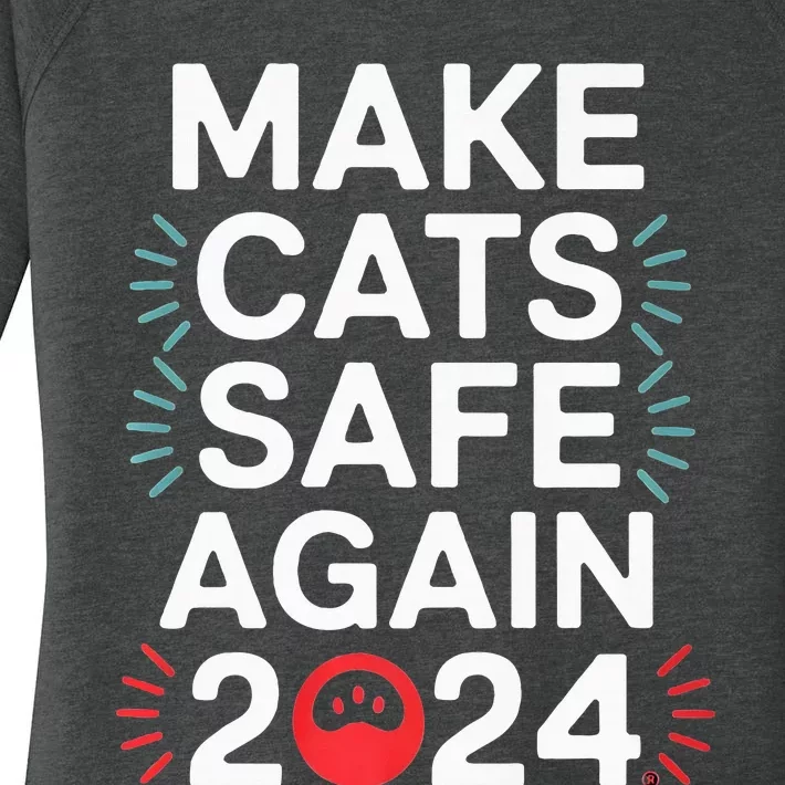 Make Cats Safe Again Funny 2024 Presidential Election Premium Women's Perfect Tri Tunic Long Sleeve Shirt