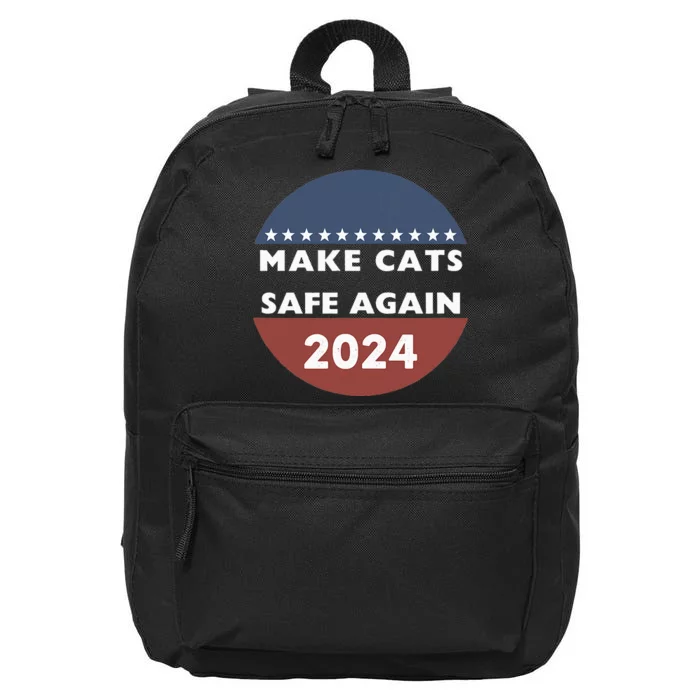 Make Cats Safe Again Harris Trump President Funny Politics 16 in Basic Backpack