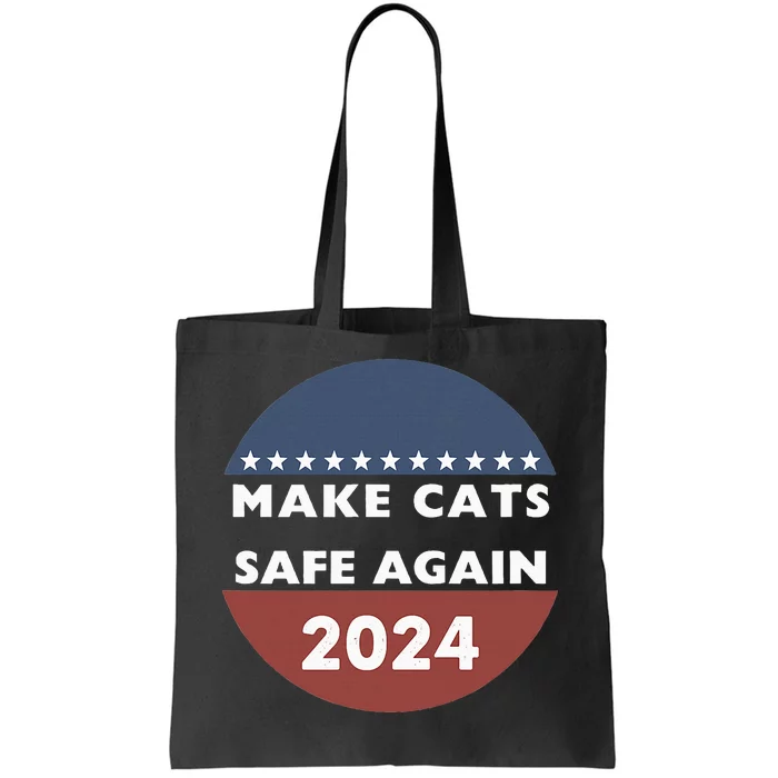 Make Cats Safe Again Harris Trump President Funny Politics Tote Bag