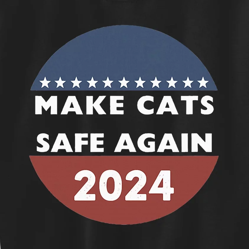 Make Cats Safe Again Harris Trump President Funny Politics Kids Sweatshirt