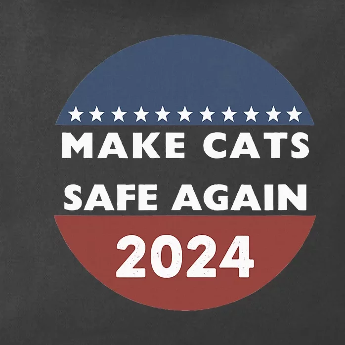 Make Cats Safe Again Harris Trump President Funny Politics Zip Tote Bag