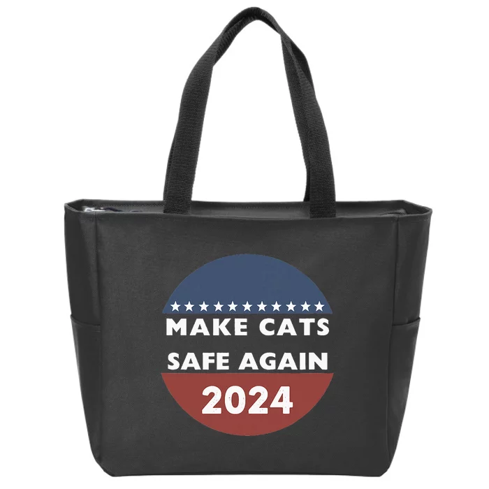 Make Cats Safe Again Harris Trump President Funny Politics Zip Tote Bag