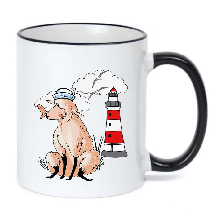 Moin Coastal Shee.P Shee.P Lambs Maritime Lamb Lighthouse Black Color Changing Mug