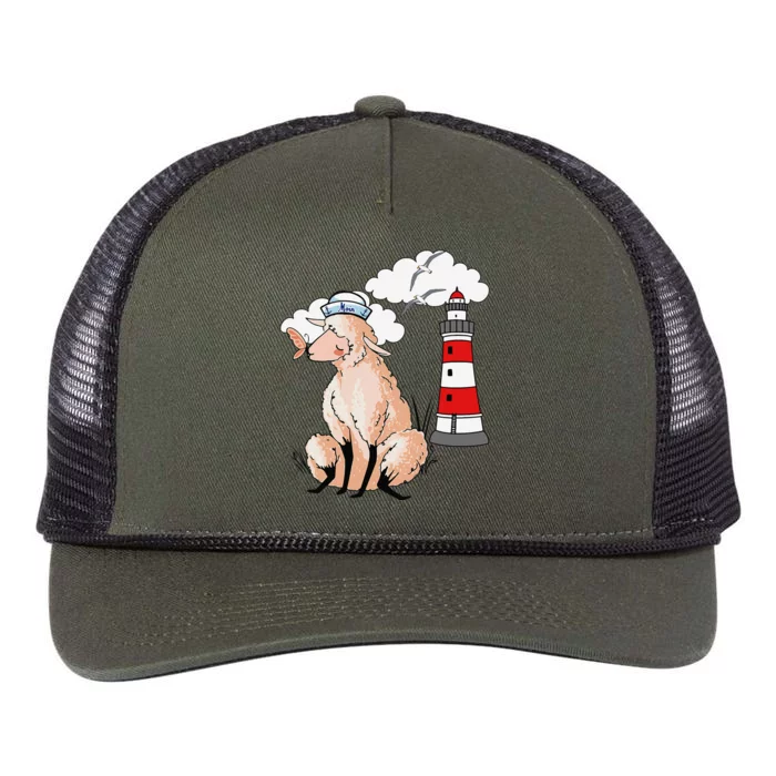 Moin Coastal Shee.P Shee.P Lambs Maritime Lamb Lighthouse Retro Rope Trucker Hat Cap