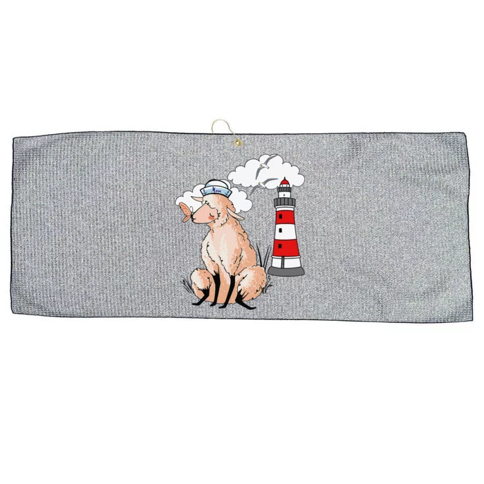 Moin Coastal Shee.P Shee.P Lambs Maritime Lamb Lighthouse Large Microfiber Waffle Golf Towel