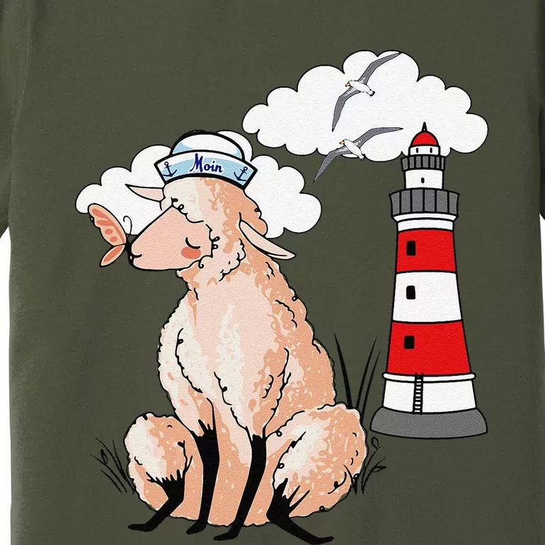 Moin Coastal Shee.P Shee.P Lambs Maritime Lamb Lighthouse Premium T-Shirt