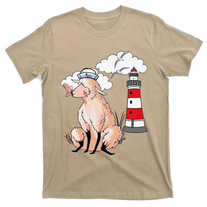 Moin Coastal Shee.P Shee.P Lambs Maritime Lamb Lighthouse T-Shirt