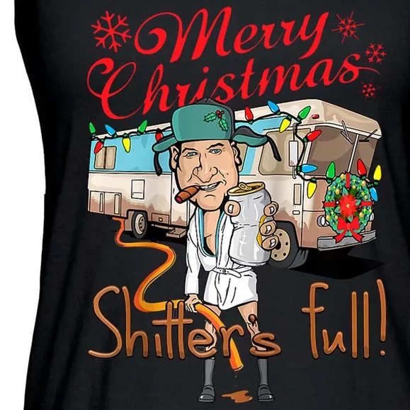 Merry Christmas Shitter's Full Ladies Essential Flowy Tank