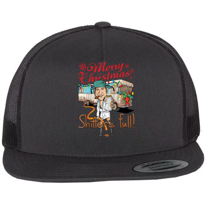 Merry Christmas Shitter's Full Flat Bill Trucker Hat