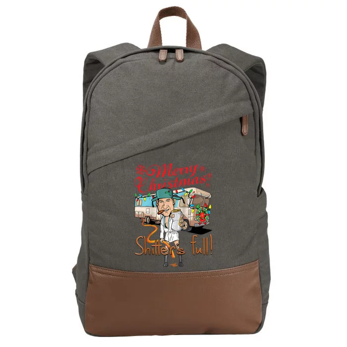 Merry Christmas Shitter's Full Cotton Canvas Backpack